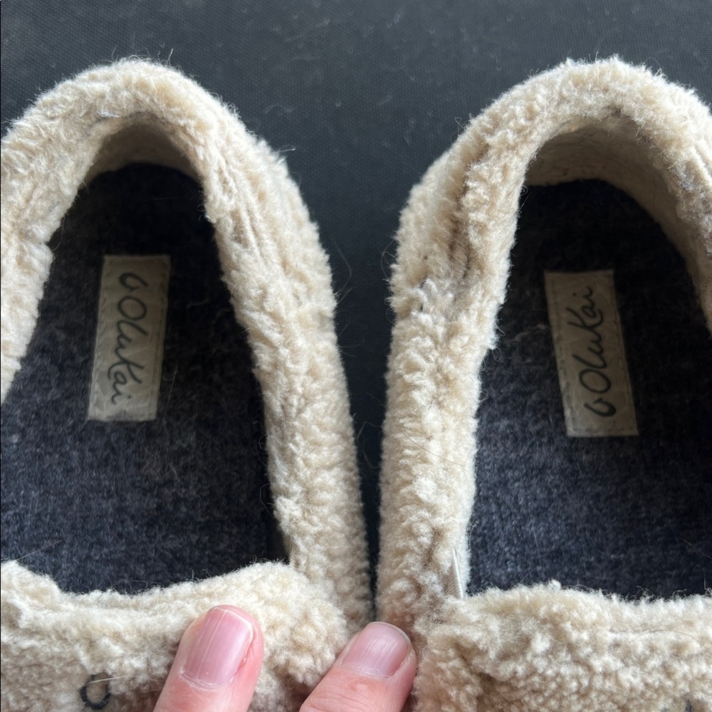 Cozy Beige Fleece Slippers Noehea Heu Sherpa 8 - Picture 4 of 8